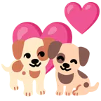 Hundegesicht + kreisende Herzen
