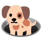 Hundegesicht + Loch