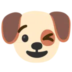 Hundegesicht + zwinkerndes Gesicht