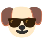 Hundegesicht + lächelndes Gesicht mit Sonnenbrille