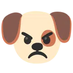 Hundegesicht + verärgertes Gesicht