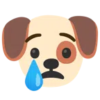 Hundegesicht + weinendes Gesicht
