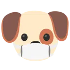 Hundegesicht + Gesicht mit Atemschutzmaske