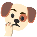 Hundegesicht + nachdenkendes Gesicht