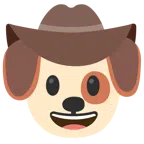 Hundegesicht + Gesicht mit Cowboyhut