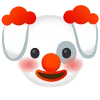 Hundegesicht + Clown-Gesicht