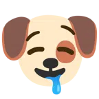 Hundegesicht + sabberndes Gesicht