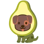 Hundegesicht + Avocado