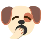 Hundegesicht + gähnendes Gesicht