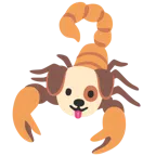 Hundegesicht + Skorpion