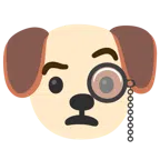 Hundegesicht + Gesicht mit Monokel