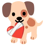 Hundegesicht + Herz mit Verband