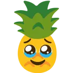 gözleri dolmuş yüz + ananas