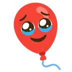 gözleri dolmuş yüz + balon