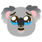 gözleri dolmuş yüz + koala