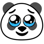 gözleri dolmuş yüz + panda