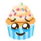 gözleri dolmuş yüz + cupcake