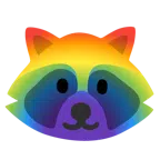 Waschbär + Regenbogen