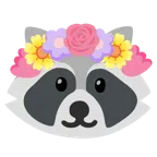 Waschbär + Tulpe