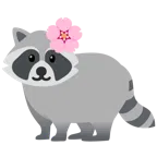 Waschbär + Kirschblüte