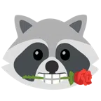 Waschbär + Rose