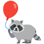 Waschbär + Luftballon