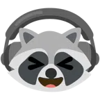 Waschbär + Kopfhörer