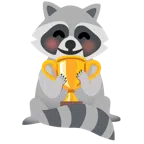 Waschbär + Pokal