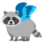 Waschbär + Vogel