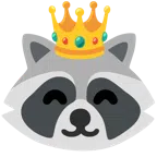 Waschbär + Krone