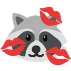 Waschbär + Kussabdruck
