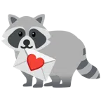 Waschbär + Liebesbrief