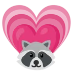 Waschbär + wachsendes Herz