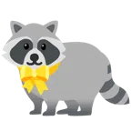 Waschbär + Herz mit Schleife