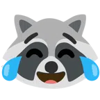 Waschbär + Gesicht mit Freudentränen