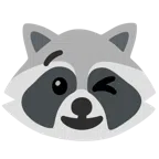 Waschbär + zwinkerndes Gesicht