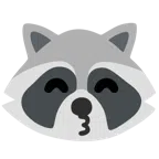 Waschbär + küssendes Gesicht mit lächelnden Augen