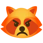 Waschbär + schmollendes Gesicht