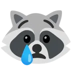 Waschbär + weinendes Gesicht
