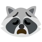 Waschbär + erschöpftes Gesicht
