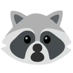 Waschbär + Gesicht mit offenem Mund