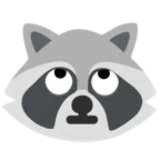Waschbär + Augen verdrehendes Gesicht