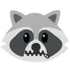 Waschbär + Gesicht mit Reißverschlussmund