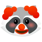 Waschbär + Clown-Gesicht