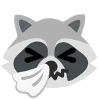 Waschbär + niesendes Gesicht
