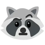 Waschbär + Gesicht mit hochgezogenen Augenbrauen