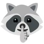 Waschbär + ermahnendes Gesicht