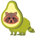 Waschbär + Avocado