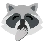 Waschbär + gähnendes Gesicht