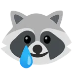 Waschbär + lachendes Gesicht mit Träne